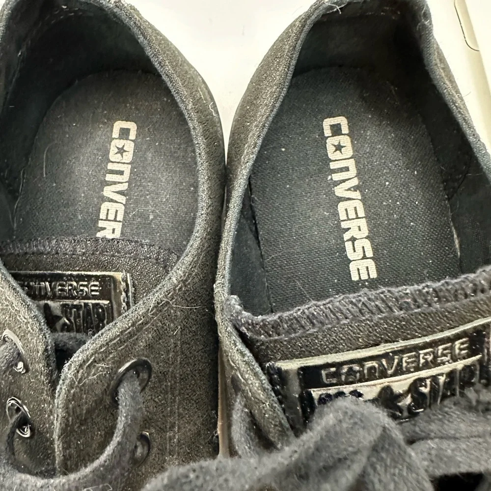 Converse Black and Silver Sneakers with Canvas Material - Picture 5 of 6
